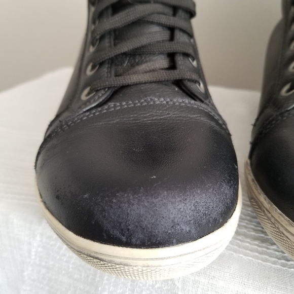 RARE TCX X-Street Motorcycle Leather Hi Top Sneaker Black Mens 7, Womens 8 - Picture 8 of 13